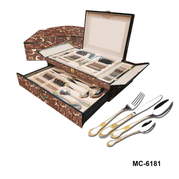 Столовый набор 72 пр. "Mercury", MC - 6181 (2), светло-коричневый мрамор