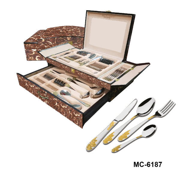 Столовый набор 72 пр. "Mercury", MC - 6187 (2) "Виноград", светло-коричневый мрамор