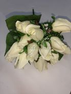 Букет роз "Невеста" с пенопластом 18 голов 43 см 3 расцветки