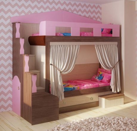 Кровать для двоих детей Фанки Хоум 11002