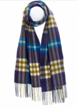 Большой теплый шотландский шарф 100% шерсть ягнёнка , коллекция  "Дарвин" расцветка "Элия Ирис" DARWIN ELIE IRIS OVERSIZED LAMBSWOOL SCARF плотность 6