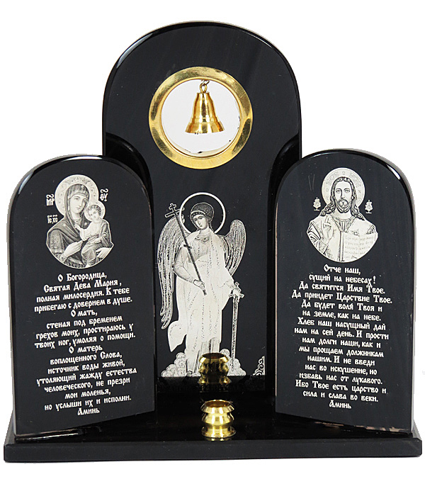 Иконостас  с колокольчиком "Богородица и Иисус с ангелом"