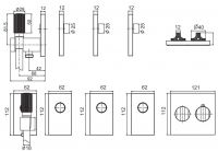 Смеситель с термостатом для ванны и душа Fima - carlo frattini Switch F5948 схема 1