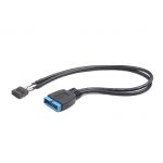 Внутренний USB2 - USB3 кабель Cablexpert (CC-U3U2-01, 9pin/19pin, 0.3m)