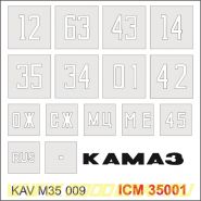 Трафарет номера на кузов для ICM 35001