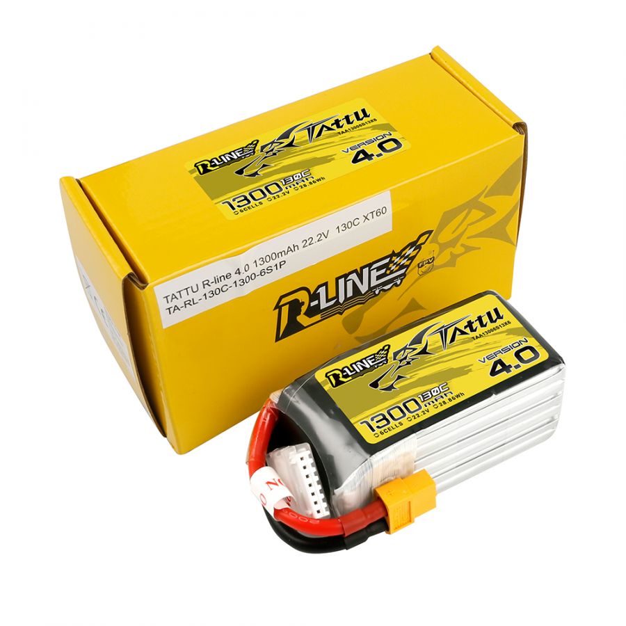 LiPo Аккумулятор Tattu R-line 6S 1300mAh 130C 22.2V
