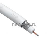 ЭРА Кабель коаксиальный RG-6U, 75 Ом, CCS/(оплётка Al 32%), PVC, цвет белый, бухта 100 м, SIMPLE