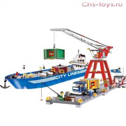 Конструктор Lepin Cities Городской порт 02034 (Аналог LEGO City 7994) 695 дет