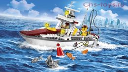 Конструктор Lepin Cities Рыболовный катер 02028 (Аналог Lego City 60147) 159 дет