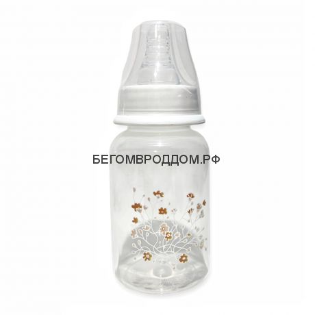 Бутылочка стандартное горлышко, 125мл, цветы/Uviton