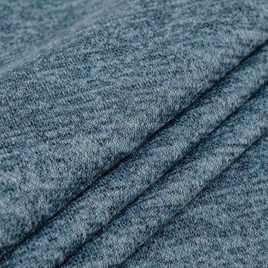 Лоскут трикотажной ткани - Сандра меланж джинсовый 50х37 см