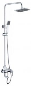 Душевая стойка со смесителем для ванны, верхним и ручным душем BELBAGNO CRYSTAL CRY-VSC-CRM