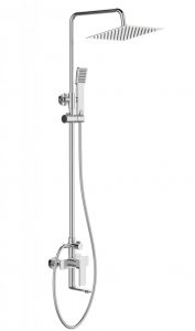 Душевая стойка со смесителем для ванны, верхним и ручным душем BELBAGNO ROMANO ROM-VSCM-CRM