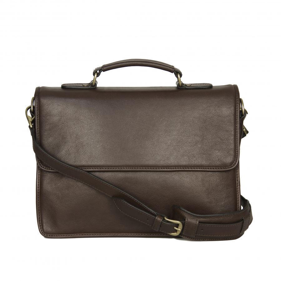 Кожаная деловая сумка-портфель HIDESIGN Lisa brown
