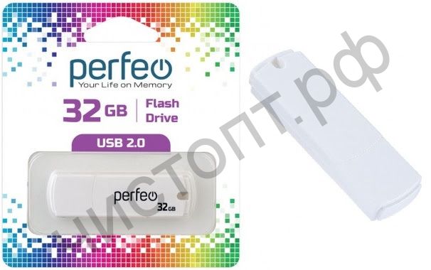 флэш-карта Perfeo 32GB C05 White