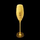 Набор бокалов для Шампанского в золоте 24 карата