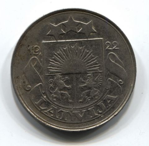 50 сантимов 1922 Латвия XF-