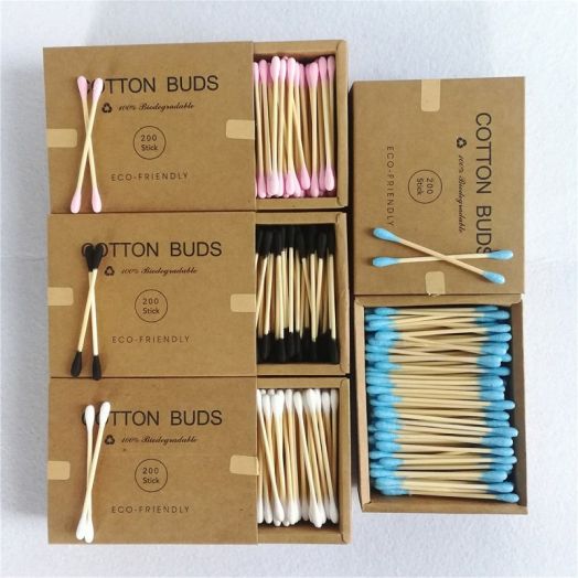 Бамбуковые ватные палочки из экологичного материала (200 штук)