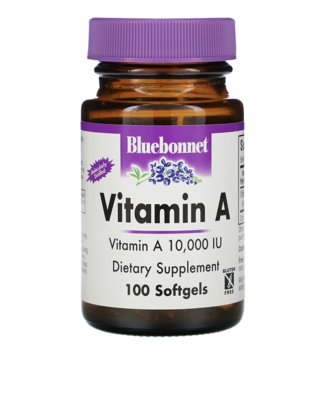 Bluebonnet Nutrition, Витамин А 10 000 МЕ, 100 мягких желатиновых капсул