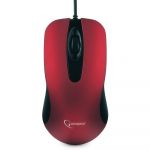 Проводная мышь Gembird MOP-400-R, USB, красный, бесшумный клик