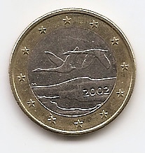 1 евро Финляндия 2001 регулярная из обращения