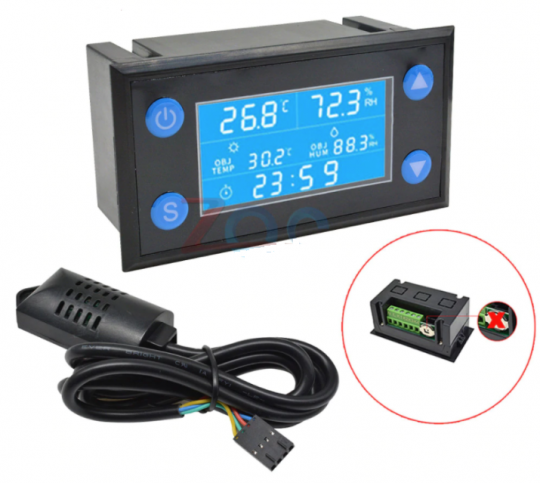 Цифровой регулятор температуры и влажности W1212 AC 220V LCD