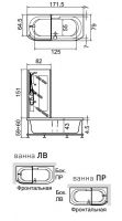 Ванна Hafro Duo box 3DUA1 с душевой колонной 170х78 схема 1
