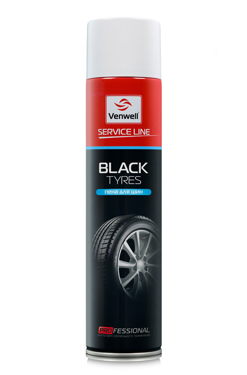 Venwell Пена для шин Black Tyres 600мл VW-SL-012 RU