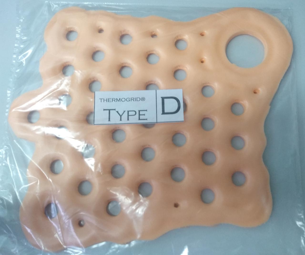 Индивидуальная термоформуемая заготовка ортеза из композита Термогрид  -  тип D
