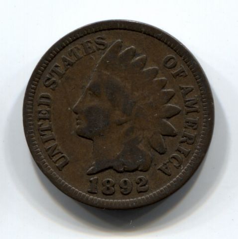 1 цент 1892 США Индеец