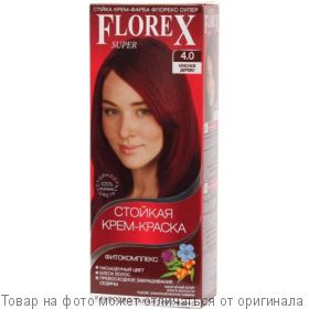 Краска для волос Florex-Super КЕРАТИН 4,0 Красное дерево, шт