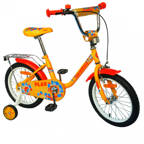 Велосипед 14" Nameless PLAY, желтый/оранжевый