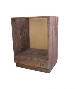 Шкаф-стол «Викинг» GL (600) из массива сосны (под духовой шкаф) №12 (Орех)