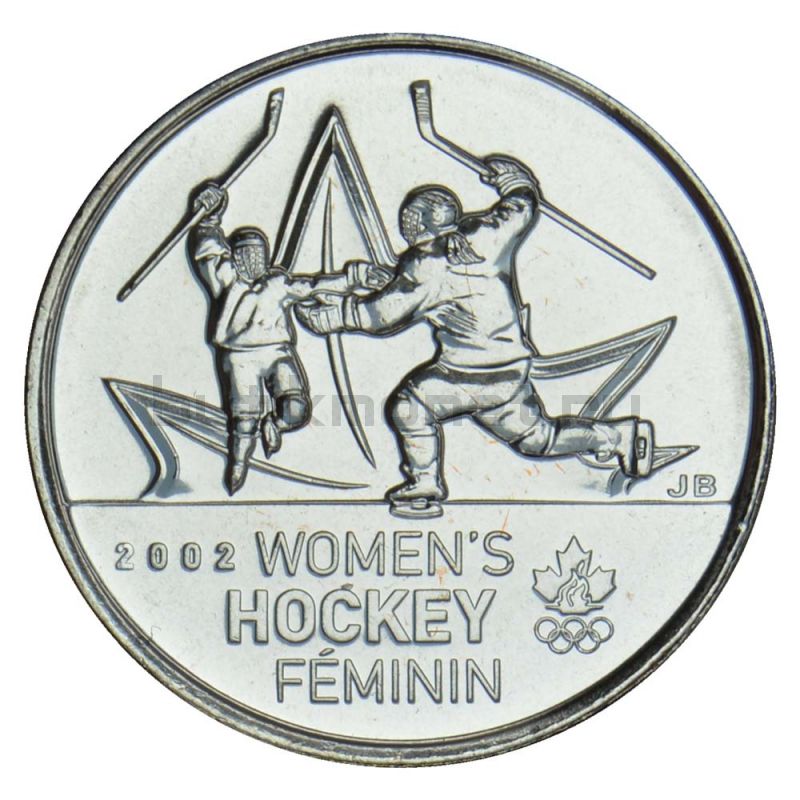 25 центов 2009 Канада Победа женской сборной по хоккею на олимпиаде Солт-Лейк-Сити 2002
