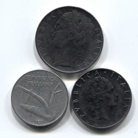 Набор монет Италия 1955-1964 4 шт. НАБ ИТ-001