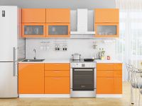 Кухня Оранжевый глянец
