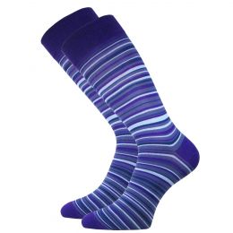 Мужские цветные носки  с418 фиолетовая  полоска