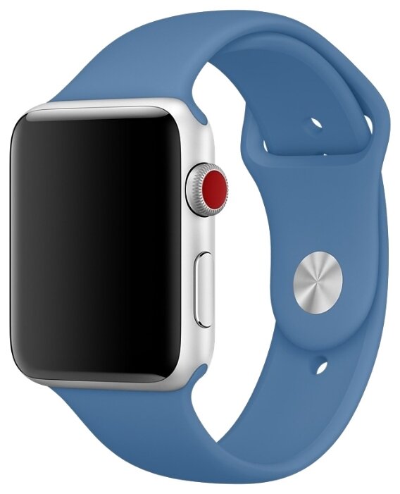Ремешок силиконовый для Apple Watch 42/44mm Синий деним