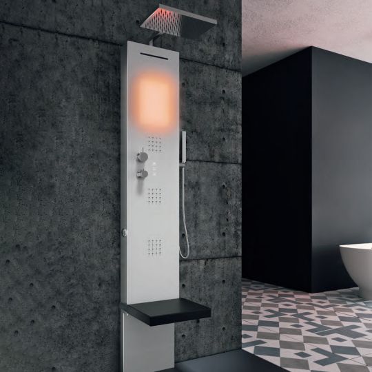 Многофункциональная душевая панель Hafro Rigenera 200 4RIB с верхним душем ФОТО