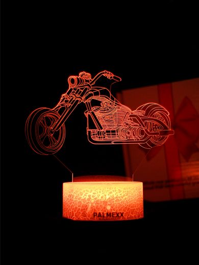 Светодиодный ночник PALMEXX 3D светильник LED RGB 7 цветов (мотоцикл)