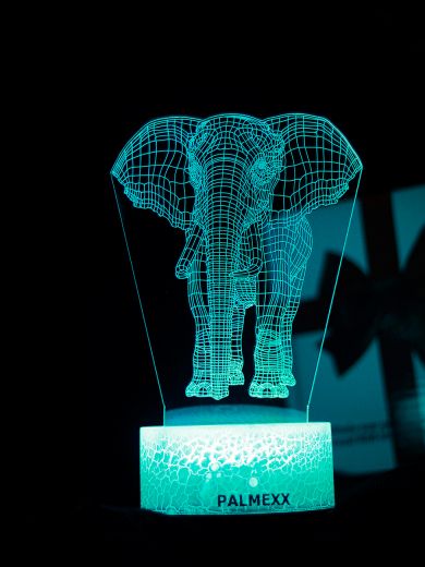 Светодиодный ночник PALMEXX 3D светильник LED RGB 7 цветов (слон)