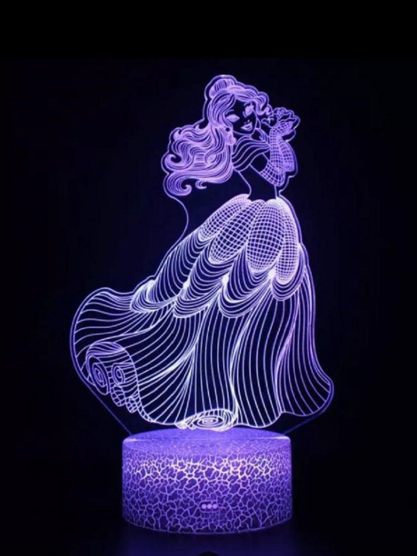 Светодиодный ночник PALMEXX 3D светильник LED RGB 7 цветов (принцесса)