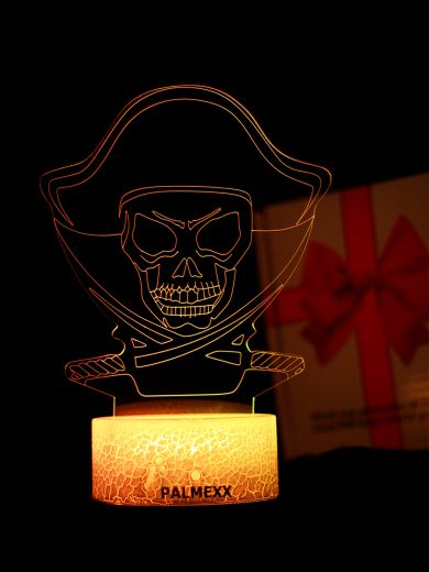 Светодиодный ночник PALMEXX 3D светильник LED RGB 7 цветов (пират)