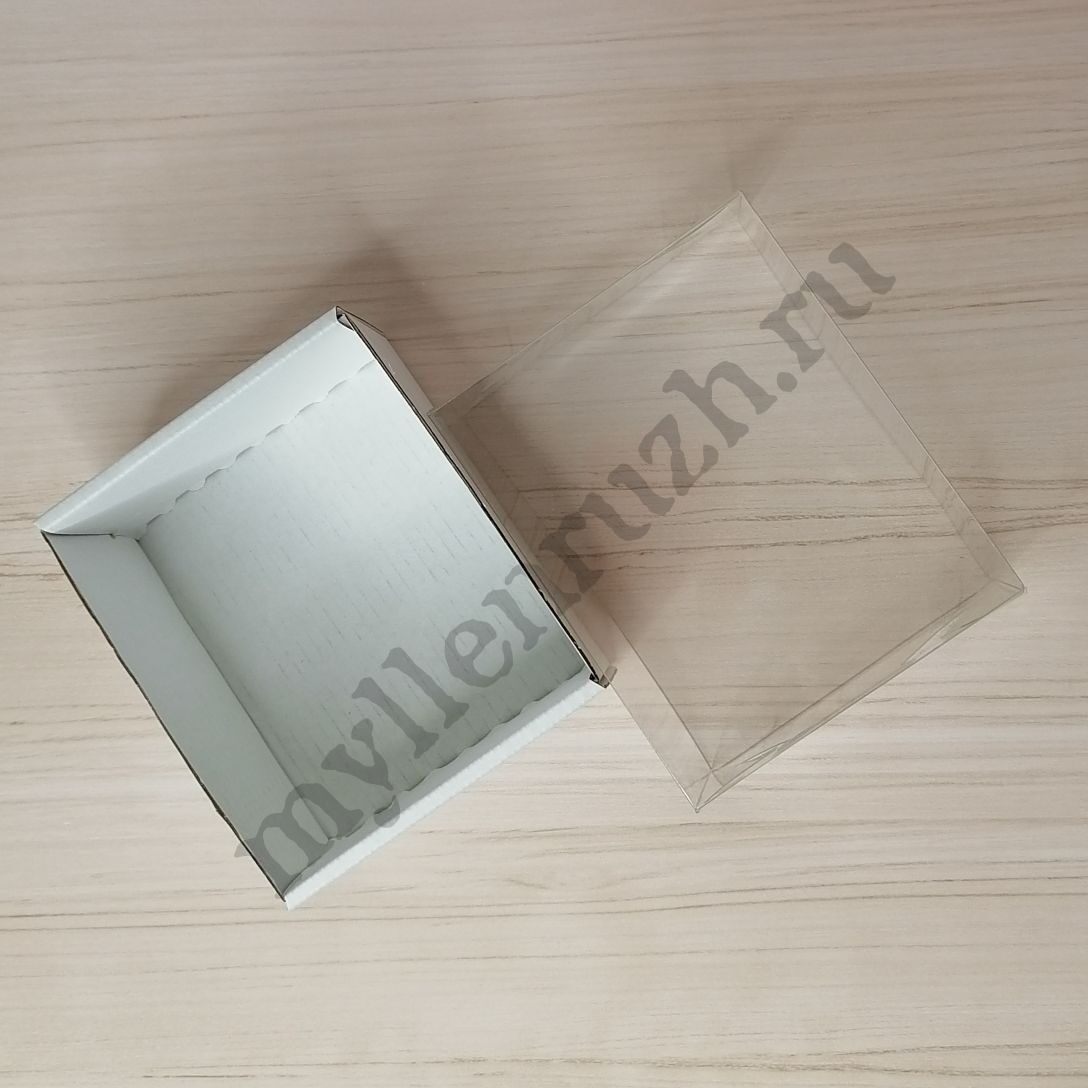 Коробка с прозрачной крышкой, белая (на одно мыло)
