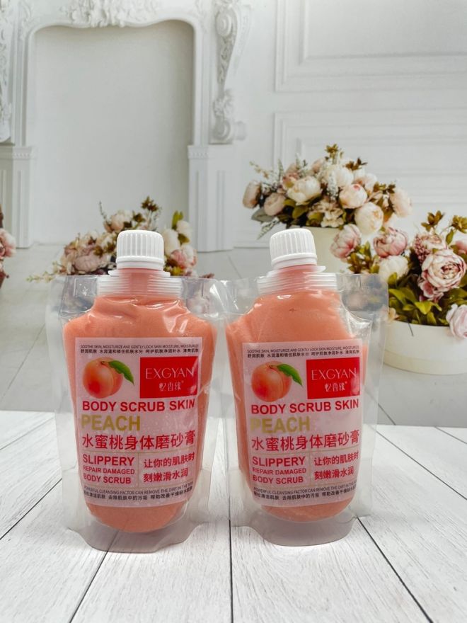 Скраб для тела с экстрактом персика EXGYAN Body Scrub Peach (7190)