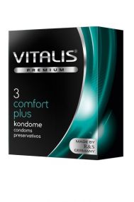 Презервативы Vitalis Comfort Plus анатомической формы, 3 шт.