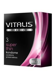 Презервативы Vitalis Super Thin ультратонкие, 3 шт.