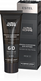 Краска-камуфляж для бороды ALPHA  6/0 темно-русый 40 мл