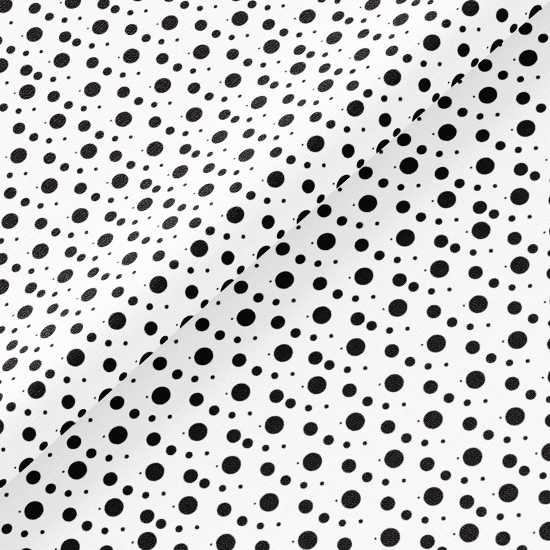 Хлопок Перкаль - Черный горошек на белом 50х37 limit