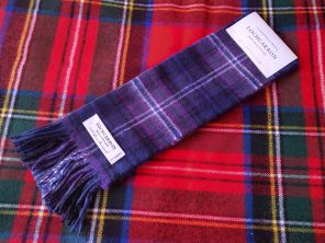 теплый шотландский шарф 100% шерсть ягнёнка ,  тартан  "Шотландия навсегда"  SCOTLAND FOREVER TARTAN LAMBSWOOL SCARF, плотность 6